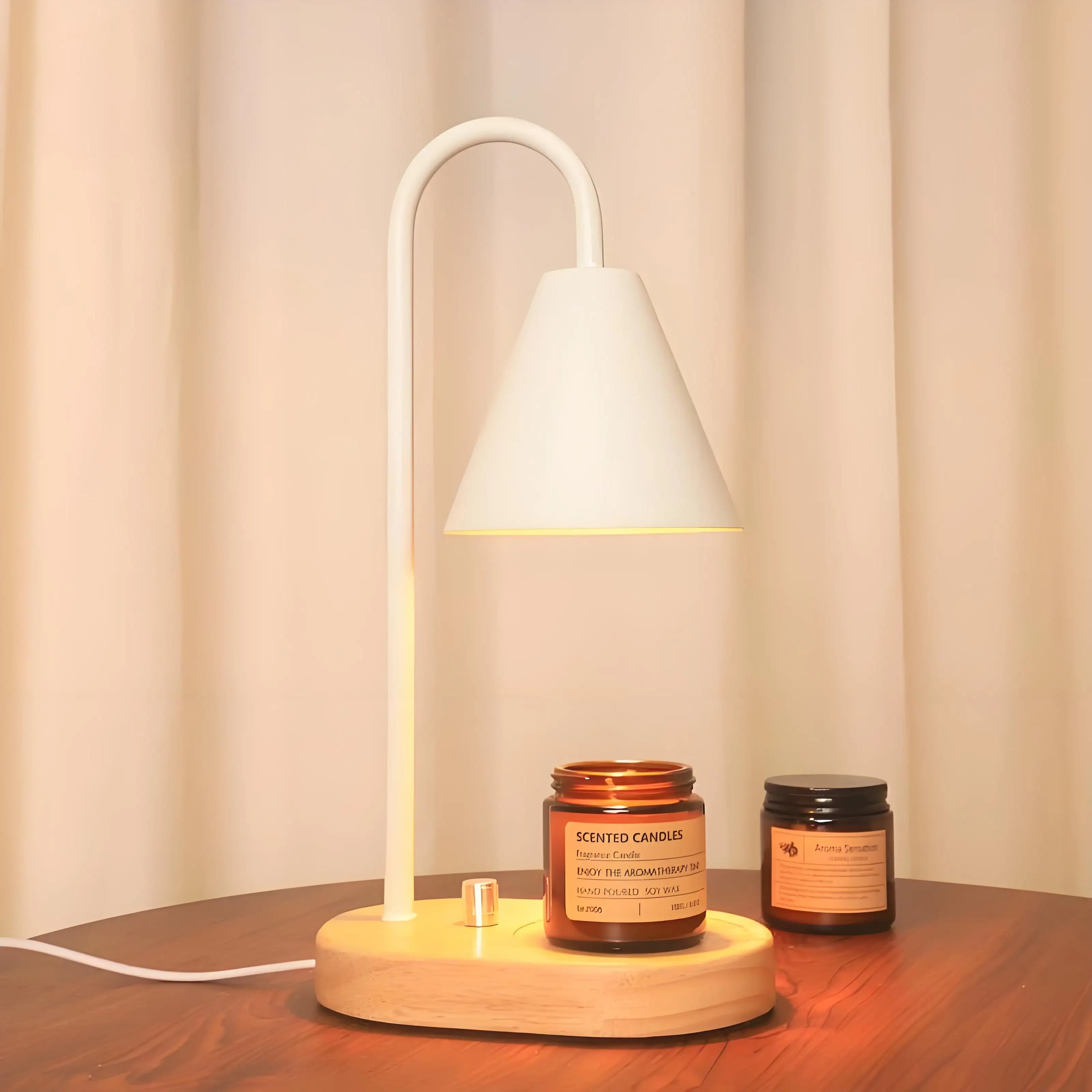 Lampe chauffe-bougie Aura - Blanc